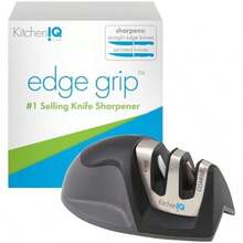 Kitchen IQ Edge Grip - Afilador de cuchillos (2 etapas), , Manual, 1(Negro) - Multicolor - Ver 2