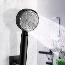 Advanced ABS Material 5-Mode Shower Head With High-Pressure Function. Shower Set Consisting Of Three Pieces (5-Position Adjustable Shower Head + 59-Inch Flexible Hose + Shower Base) - Choose The Individual Shower Head Or The Complete Set Including The Bracket.