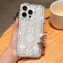 Funda de teléfono a prueba de golpes, funda protectora transparente con patrón de cabeza de vaca occidental y lunares a cuadros, hecha de TPU, proporcionando protección completa para los modelos de  de Apple 6/7/8/X/Xs/Xr/Xs Max/11/12/13/14/15/16 Pro Max. Funda de Teléfono Ligera, Ajustada y Resistente a Impactos - 1 pieza - Ver 4