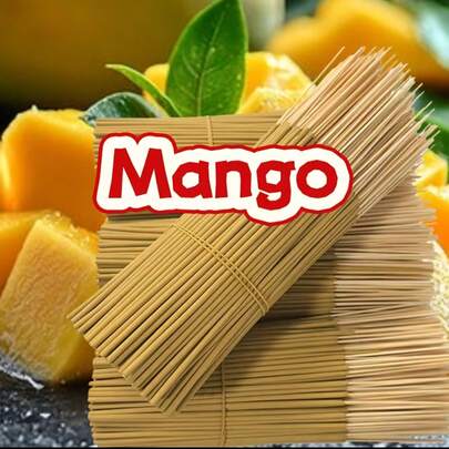 15/35/135 Palitos de incienso natural con aroma a mango | Adecuado para purificación del aire en el hogar, yoga, oficina, sala de té - Opción perfecta para Halloween, Navidad, Pascua, meditación | Fragancia a mango, material de madera