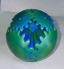 Gear Ball Fidget Toy 3D Printed Rotating Sensory Tool Stress Anxiety Relief For ADHD Unique Home Office Decor Creative Gift Gadget - 彩色 - 查看 12