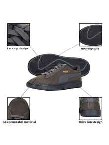 Puma Giày thể thao Smash V2 L CN có đế trong và lớp mút mềm, giày thường ngày cổ thấp có đệm dành cho nữ, mã số 391840-01 - Sắt xám-sắt xám-vàng - Xem 6