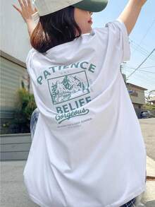 [Circle] Camiseta Oversize de Estilo Japonés y Coreano RNYN - Blanco - Ver 2