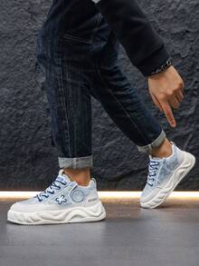 Men's Casual Sneakers New Fashionable Sports Shoes For Men Comfortable, Lightweight And Versatile Colors Thick Sole Heightening Bread Shoes - Multicolor - View 4