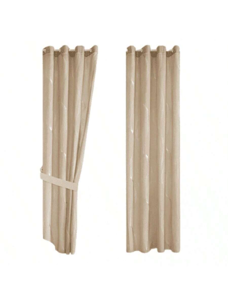 Cortinas transparentes Color Cafe Claro de alta durabilidad de 140cm*225cm, CORTINA 1 PZ