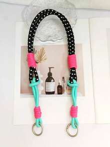 1 Phụ kiện dây đeo cổ ngắn bằng nylon dành cho nữ, dây treo trang trí cá nhân hóa bằng thun cho túi xách và ba lô - Nhiều màu - Xem 6