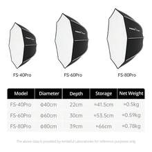 Ambitful FS-40PRO FS-60PRO FS-80PRO 快速安装八角柔光箱保荣卡口,适用于 Godox、Aputure、Sokani 影室 LED 摄影灯 - 黑色 - 查看 4
