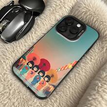 Funda de Teléfono Diseño de Geisha Japonesa Azul Claro con Sombrillas y Linternas Rojas para iPhone 14 Pro Max  Galaxy S23 Plus Primavera Verano Otoño Invierno Opción de Regalo Ideal - Negro - Ver 5
