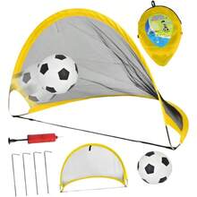 Portera De Ftbol Plegable Ftbol para Jugar Interiores y Exteriores Puerta De De Serie Amarilla De Juego De - Amarillo - Ver 2