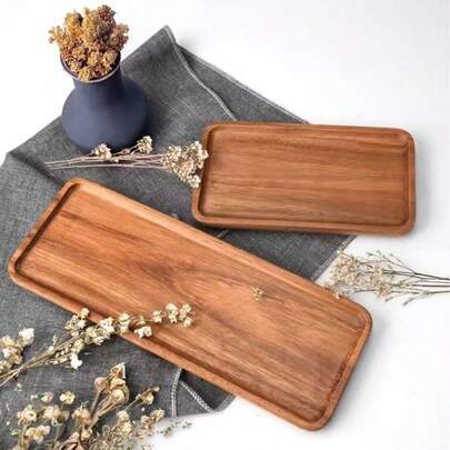 Elegant Cloud-Shaped Wooden Tray - Suitable For Serving Dishes, Breakfast, Sushi, Desserts, Cooked Food, Fruits, Snacks, Coffee, Etc. Perfect For Halloween And Parties - Decorated With Festive Pine Cones And Berries - Decorative Tray