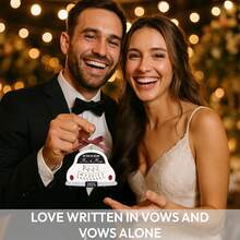 结婚礼物 - 送给新郎新娘的礼物 - 2025年结婚礼物，送给新娘、准新郎新娘、新婚夫妇的礼物 - 2025年第一个圣诞节的木制婚礼装饰品，送给家人和朋友的最佳节日礼物 - 彩色 - 查看 5