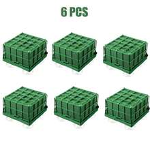 3/4/6/12 Pack Square Foam Flower Cage Hanging Boxes SDurable Floral Foam Cage Block Stand Reusable Wet Floral Blocks Cage With Suction Cups For Home Birthday Party Wedding Themed Party Flower Arrangements Table Decorations Wedding Car Decorations - Green - View 13