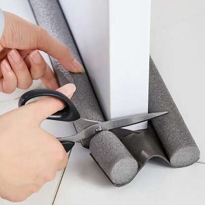 1 pieza Tira de sellado para parte inferior de puerta gris, a prueba de viento, antirrobo, tira de puerta de madera insonorizada, accesorio impermeable y antiinsectos para puerta de dormitorio, tira de sellado para parte inferior de puerta a prueba de viento, insonorizada y antirrobo, tira impermeable y antideslizante para puerta de vidrio, pegatina a prueba de viento (color como se muestra en la imagen)