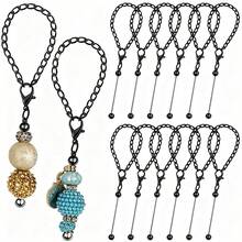 12pcs Beaded Pendant Charms With Handles, Blank Cup Accessories Suitable For Water Bottles, Bulk For Handmade Gifts, DIY Projects - Keychain - View 12