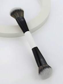 1 Pair Dual-Ended Makeup Brushes, Foundation & Powder Brush, Multi-Functional Makeup Brushes, Professional Makeup Tools, Ideal For Blending And Gifting, Foundation Brush, Concealer Brush, Powder Brush, Contour Brush, Blush Brush, Eyebrow Brush, Base Brush, Powder Brush - Black and White - View 6