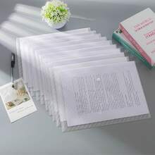 5pcs Plastic L-Shaped A4 Folder, Frosted Waterproof Plastic L-Shaped A4 Folder, Document Envelope Office Folder Pocket Bag, Document Envelope Folder Pocket Bag - Multicolor - View 5