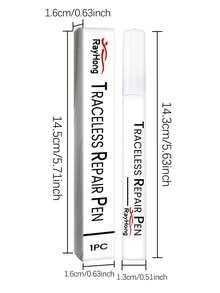 RAYHONG; 1pc; Car Touch-Up Paint Pen; Black/White/Red/Blue; Professional Car Scratch Repair; Helps Restore Car Color; Repair Car Surface Damage; Convenient Car Paint Repair Pen; Car Color Repair Pen - one-size - View 12