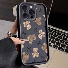 Funda de Teléfono Linda con Patrón de Osos de Peluche, Funda de Teléfono de Lujo, para Modelos de  17, 16, 15, 14, 13, 12, 11 Pro Max, Mini, XR, XS, X, 7, 8 Plus, Diseñada para Protección contra Caídas con una Parte Trasera de TPU Suave. Delgado, resistente a arañazos y a prueba de golpes para mujeres y hombres - 1 pieza - Ver 4