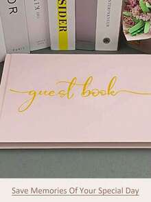 100页精美婚礼宾客签名册 - 适用于婚礼、洗礼及其他特殊活动的精致宾客签名册 - 空白页可用于婚礼签到和拍照 - 家居装饰 - （白色） - 白色 - 查看 8