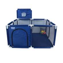 Children's Playpen With Basket, Square - Blue - View 8
