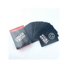 [Urban Trivia Game] Fun Urban Trivia 1 Deck Card Game - 100% Card Stock Material, Engaging Party Game For Ages 14+, Family And Friends Quiz Questions, Party Game Night - 黑色 - 查看 4