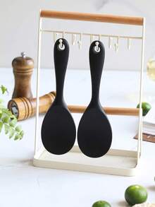 1pc Non-Stick Heat Resistant Silicone Rice Spoon - Ergonomic One-Piece Design, Durable, Easy To Clean, Suitable For Rice, Salad, Mashed Potatoes, Etc.