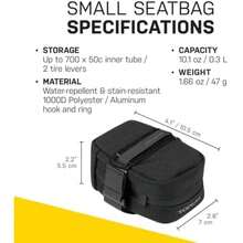 Topeak Bolsa de Manillar para Bicicleta, Negra, 23 x 14 cm, 3.8 L, 3 Compartimentos, Montaje en Manillar, Correas Antideslizantes(S Negro -) - Multicolor - Ver 7
