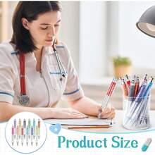 5pcs/10pcs Random Pharmacy Pen Nurse Ballpoint Pen Bulk Black Ink Nursing Gift For Women, Students, School, Medical Assistant, Pharmacist, Technician Supplies - Multicolor - View 5