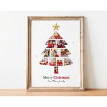 Personalized Christmas Tree Photo Collage - Custom Holiday Wall Art (Digital File) - Multicolor - View 6