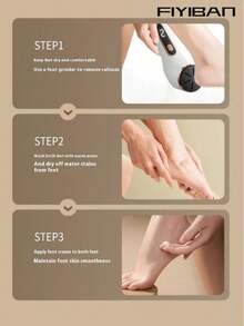 FIYIBAN 1pc Rechargeable Portable Electric Foot Callus Remover, High-Quality Motor, Long-Lasting & Durable, Professional Dead Skin & Hard Skin Removal With Exfoliating And Gua Sha Function, Suitable For Daily Foot Care - Multicolor - View 10