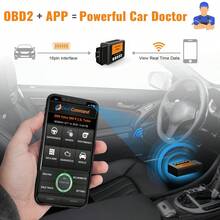 FOXWELL FW601 WiFi OBD2 Scanner For IOS & Android – ELM327 Car Code Reader To Check Engine Light, Easy Car Diagnostic Tool, Perfect Gift For Dad, Husband Or New Drivers, Auto Scanner Compatible With TORQUE/Dashcommand/Scanmaster Lite/OBD Auto Doctor App - FW601 - Xem 5