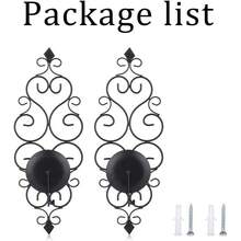 Applique da parete portacandele - nero - Visualizzare 8