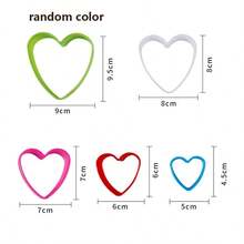 Set de 5 piezas/1 set de cortadores de galletas, set de cortadores de galletas, set de cortadores de formas de sándwich, fondant, pastel, fruta y verdura de varios tamaños (color aleatorio) - Multicolor - Ver 8