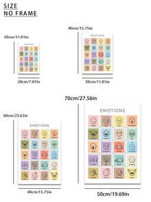 The Early Learner's Essential Trio: Feel, Count, See! 3 Pieces Modern Art For Emotions, Shapes & Numbers. Build Eq & Iq In Playroom, Preschool & Homeschool. - Multicolor - View 6