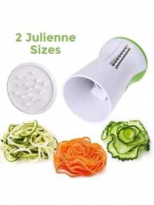 重型螺旋切片器、蔬菜切片器、螺旋蔬菜切片器、西葫芦面条和意面制作器、厨房小工具、重型螺旋切割器、蔬菜切片器、螺旋蔬菜切割器、西葫芦面条和意面制作器、多功能螺旋旋转刨丝器、漏斗式蔬菜刨丝器、胡萝卜黄瓜丝切片器、刨丝器、螺旋漏斗式刨丝旋转切片器、蔬菜切割器 - 彩色 - 查看 6