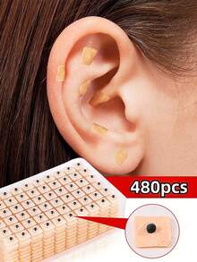 481pcs Natural Ear Acupuncture Stickers, Massage And Pressure Stickers, Self-Adhesive Ear Acupuncture Stickers, Durable Material, For Relaxation And Acupuncture Point Massage