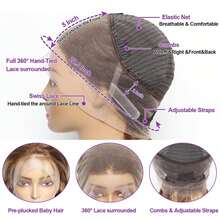 250 Density 360 Lace Front Wigs Human Hair Highlight Body Wave Lace Front Wigs For Women Honey Blonde Wig With Baby Hair Full 360 HD Glueless Lace Front Wig Highlight 360 Body Wave Lace Front Wigs Human Hair, 250 Density Ombre Honey Blonde Lace Front Wigs For Women, 4/27 Glueless 360 HD Lace Frontal Wig 26 Inch, Gifts For Birthday, Travel, Party - 427 - View 9