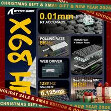 ATTACK SHARK X68 HE Rapid Trigger Mechanical Gaming Keyboard 60% Wired With Adjustable Actuation,Hall Effect Magnetic Switch,8KHz Polling Rate,RGB Backlit,Top Mount,Side Printed Keycap(White Contour) - Multicolor - View 2