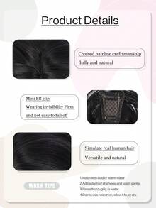 1片装夹式刘海假发，女性自然额头氛围龙须刘海，仿真蓬松假发片，耐热接发，发饰，适合女性女孩日常发型造型