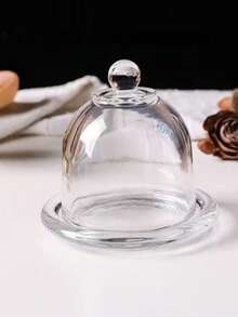 Glass Dessert Dome With Stand, Mini Decorative Cake Tray With Glass Cover, Cake And Fruit Display Platter, Suitable For Kitchen, Party, Wedding, Appetizers, Desserts And Cheese
