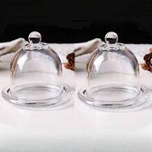 Glass Dessert Dome With Stand, Mini Decorative Cake Tray With Glass Cover, Cake And Fruit Display Platter, Suitable For Kitchen, Party, Wedding, Appetizers, Desserts And Cheese