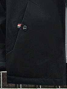 Chaqueta con capucha ligera para hombres, adecuada para primavera y verano - Chaqueta de poliéster para exteriores con cordón, bolsillos con cremallera y puños ajustables, excelente para ciclismo, senderismo y uso casual - Azul - Ver 3