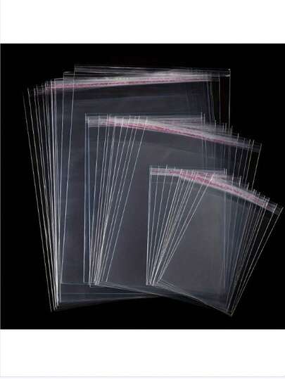 Clear Self-Sealing Plastic Bags, OPP Packaging Bags, Resealable Bags Perfect For Packing Clothes, Artworks, Gifts, Jewelry, Decorative Packaging, Cards Dust-Proof Moisture-Proof Bags