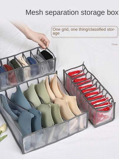 Hopfällbar förvaringslåda med lådor i 1 del