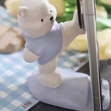 Raised-Paw Bear Phone Stand (Random1)– Cute Raised-Paw Bear Design, Supports Your Phone, Cute Desktop Ornament, Creative Cartoon Support Stand & Healing Home Decor - Multicolor - View 4
