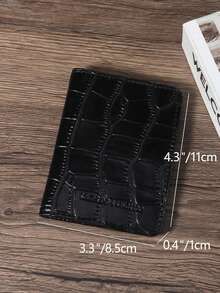 迷你钱包，时尚简约卡包，纤薄轻巧，方便携带，可装现金、身份证、信用卡、硬币，适合作为生日礼物、周年纪念礼物，送给爱人、女性、女孩、青少年、大学生、学生、男士。 - 黑色 - 查看 9