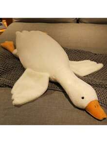 2025 New Arrival - Cute Lying Down Plush White Goose Doll, Girlfriend Sleeping Pillow, Adorable Crawling Goose Plush Doll, Birthday/Holiday/Valentine's Day Gift, Perfect Present, Gift - Multicolor - View 11
