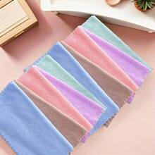 10 piezas Toallas Faciales Microfibra Coral Fleece Paos Desmaquillantes Compactos para Mujeres Uso Casa y Viaje Colores Aleatorios Color Aleatorio Color Aleatorio - inicial - Ver 6