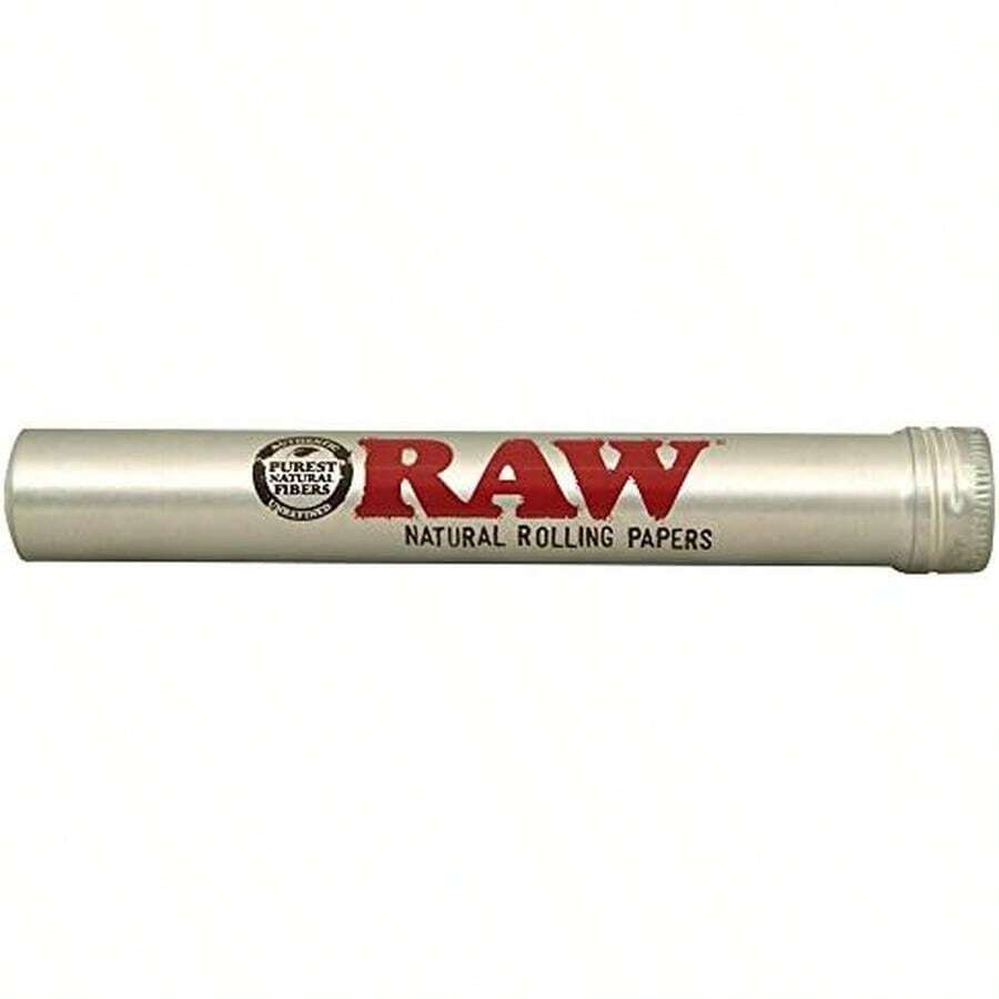 RAW Thentic Cigar Style Aluminum Tube, Silver, 1 Count - / - Xem 1