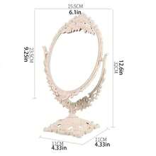 1 mảnh gương kính trang trí, thích hợp cho phòng ngủ, phòng khách, phòng làm việc, tủ đầu giường, bàn trang điểm, phong cách Bắc Âu - Màu be - Xem 10